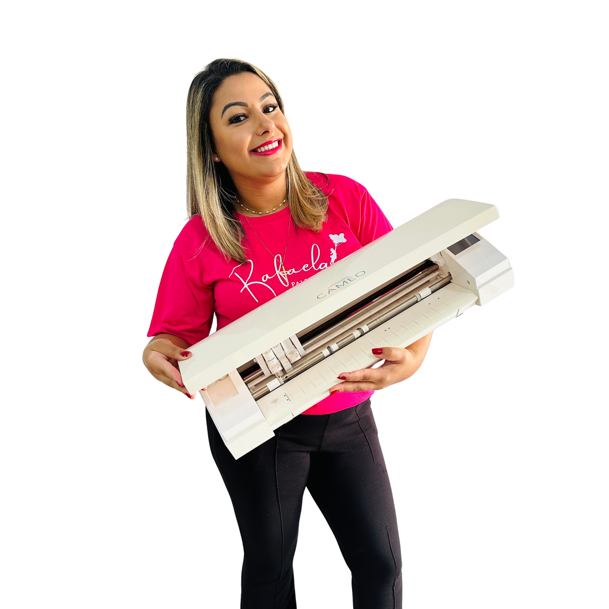 Rafaela Palskuski com balões personalizados